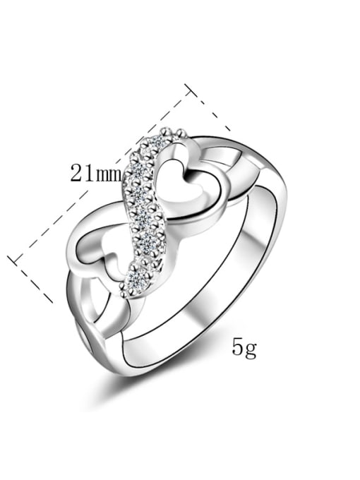Ya Heng Creative 8 -shape White Gold Plated Ring 1
