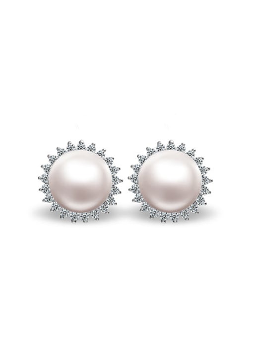 EVITA PERONI Fashion Freshwater Pearl Flower-shaped stud Earring 0