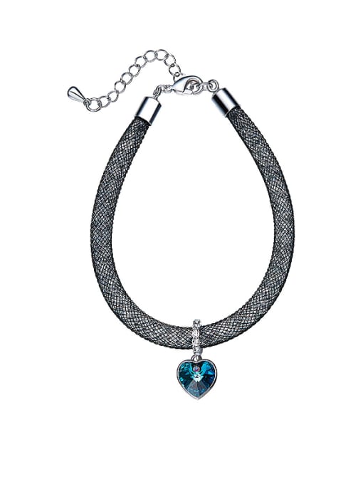 Blue Heart-shaped austrian Crystal Bracelet