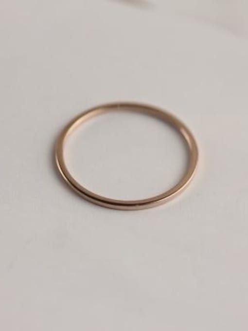 GROSE Simple Single Line Smooth Ring 0