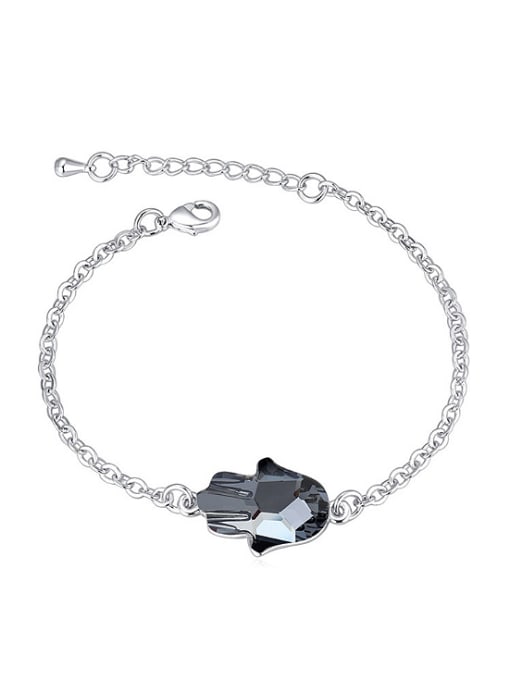 QIANZI Simple Little Palm austrian Crystal Alloy Bracelet