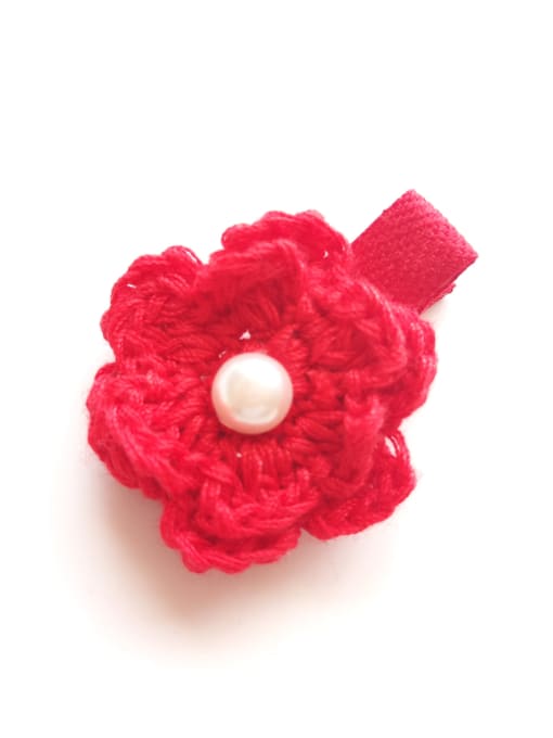 Red Flowers Color Flower Hair clip