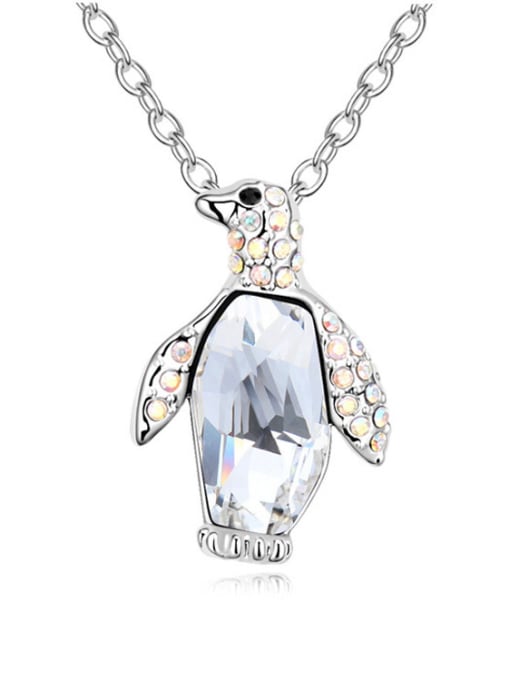 QIANZI Fashion Penguin austrian Crystals Pendant Alloy Necklace 2