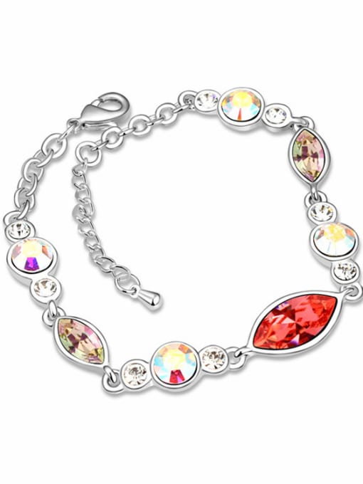 Red Fashion Oval austrian Crystals Alloy Bracelet