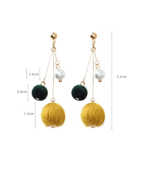 Girlhood Alloy With Rose Gold Plated Fashion Round Drop Earrings 4