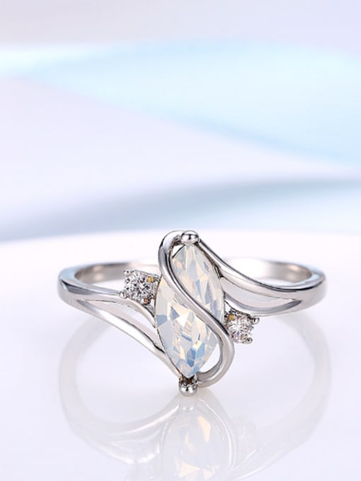 OUXI Fashion Opal Stone Women Ring 3