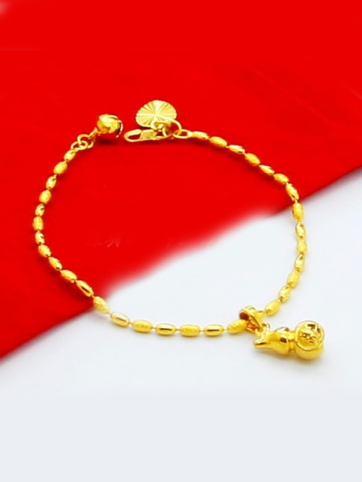 Yi Heng Da Creative Gourd Shaped 24K Gold Plated Women Bracelet 1