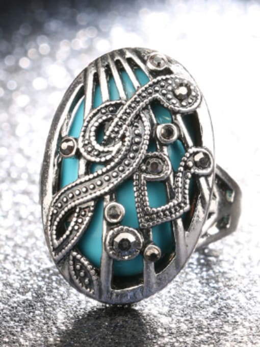 Gujin Bohemia style Musical Notes Resin Rhinestones Ring 3