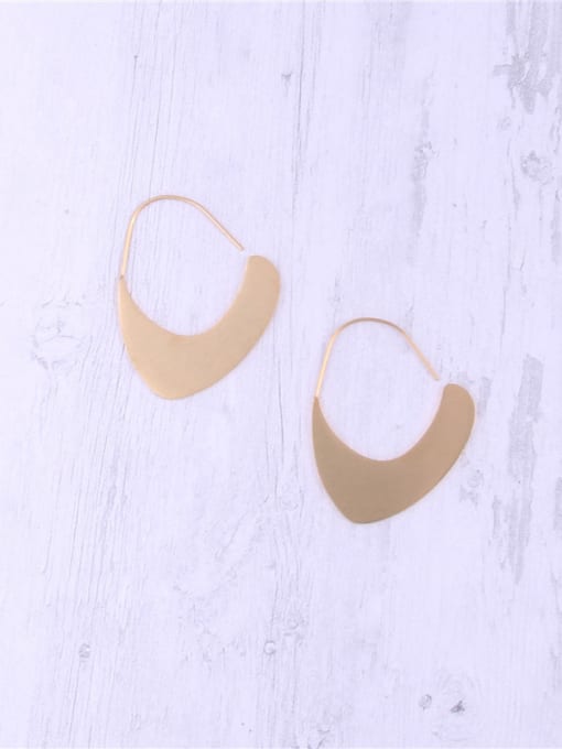 GROSE Titanium With Gold Plated Simplistic Irregular Earrings 2