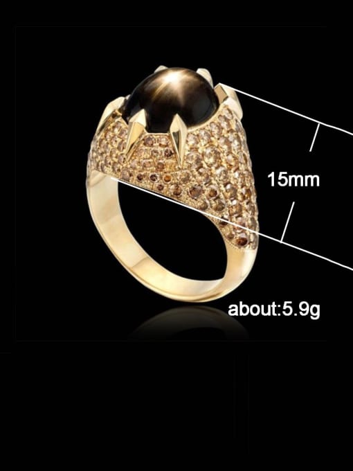 MATCH Copper With Gold Plated Luxury Round Band Rings 2