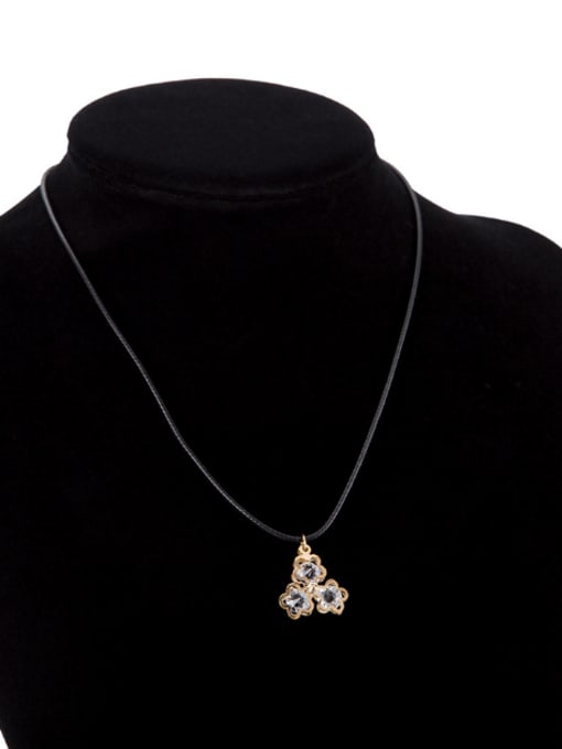 OUXI Women Rose Gold Zircon Necklace 2
