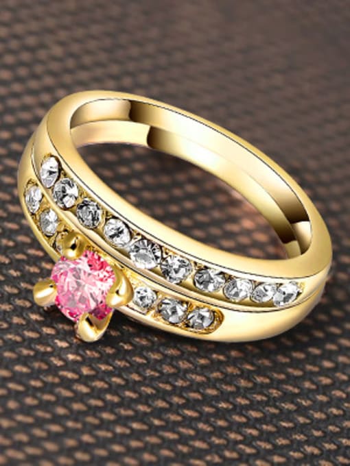 Ronaldo Pink 18K Gold Plated Geometric Ring 2