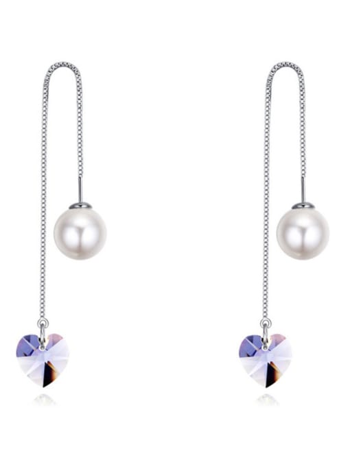 purple Chanz using austrian elements crystal earrings earrings earrings sunny rain