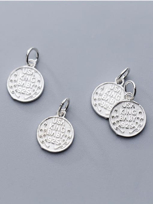 FAN Thai Silver With Silver Plated Personality Round Charms 0