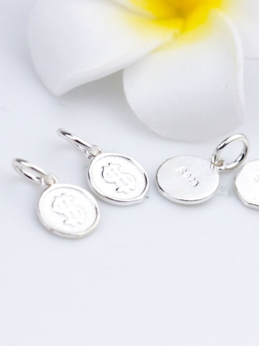 FAN 925 Sterling Silver With Silver Plated Fashion Monogrammed Dollar symbol Charms 1