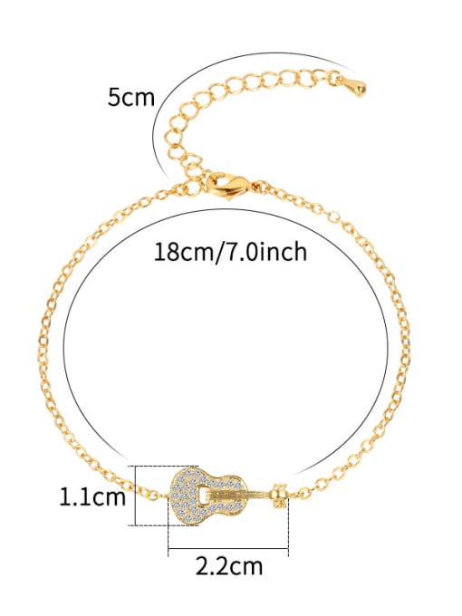Mo Hai Copper With Cubic Zirconia Cute violin  Bracelets 3