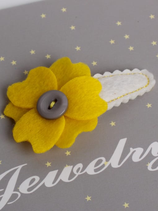 Yellow Flower Flipper Hair clip