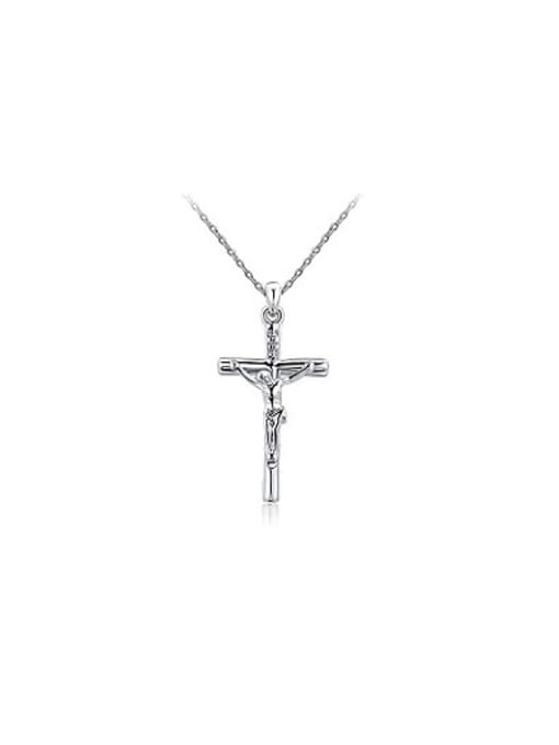 Platinum Personality Platinum Plated Cross Shaped Necklace