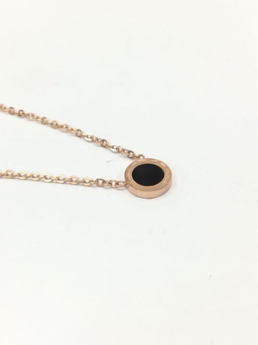 GROSE Round Black Agate Clavicle Necklace