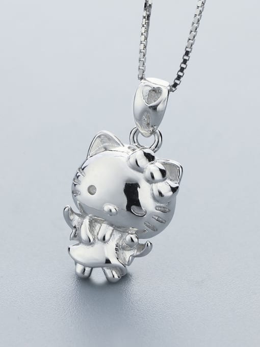 One Silver Cat Shaped Pendant 2