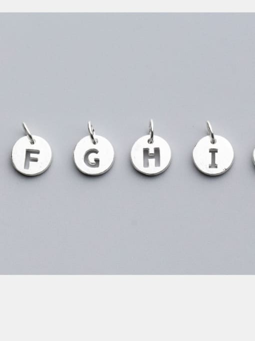 FAN 925 Sterling Silver With Silver Plated Trendy Round 26 letters Charms 2