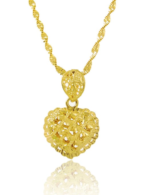 Yi Heng Da Creative 24K Gold Plated Heart Shaped Necklace 0