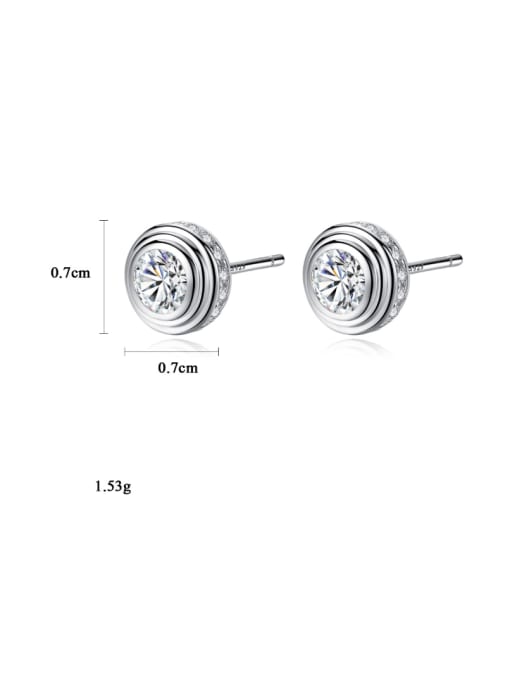 CCUI Sterling Silver grade AAA zircon Stud Earrings 2