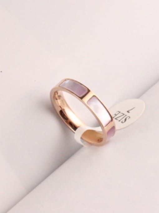 GROSE Color Shell Titanium Fashion Ring 1