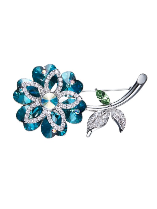 CEIDAI Flower-shaped austrian Crystal Brooch