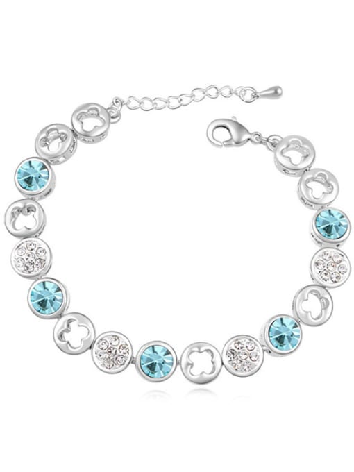 light blue Fashion Cubic austrian Crystals Alloy Bracelet