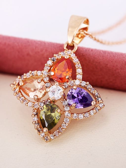 color Classical Style AAA Colorful Zircons Necklace