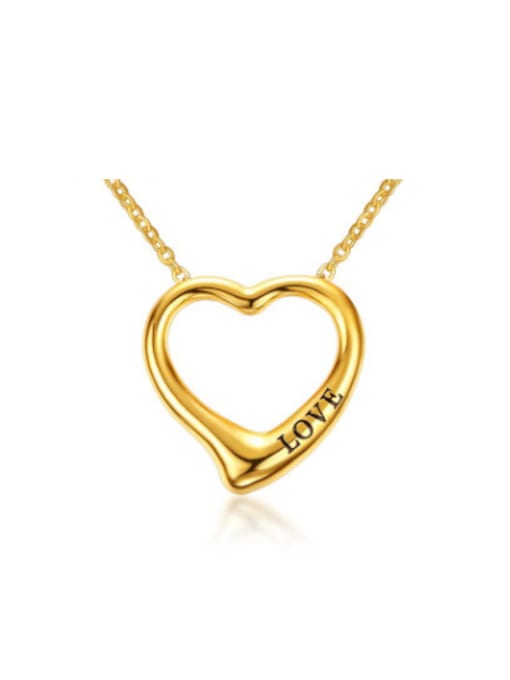 CONG Fashion Gold Plated Heart Shaped Titanium Pendant