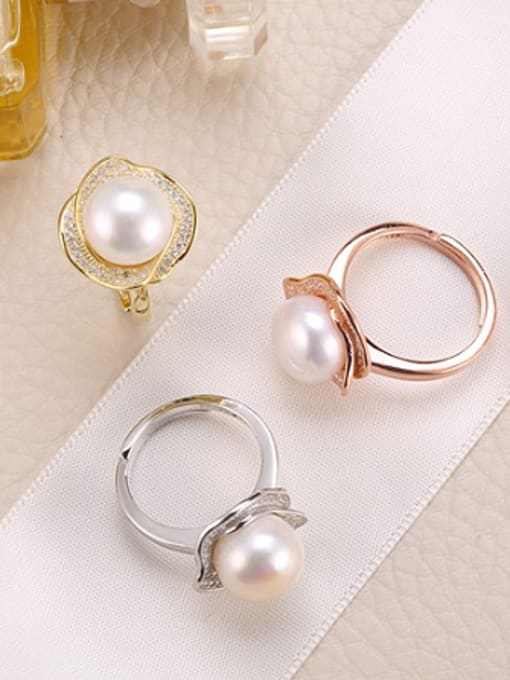 EVITA PERONI Freshwater Pearl Micro-pave Zircon Ring 2