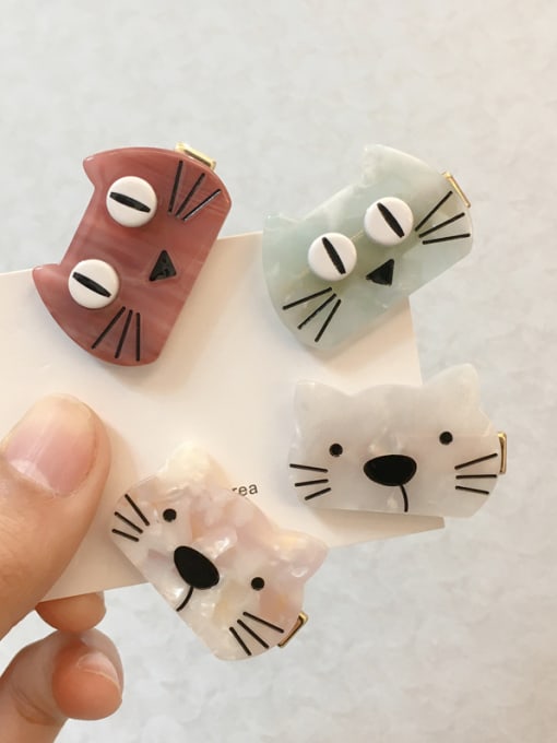Chimera Alloy With Cellulose Acetate Cute Cat Barrettes & Clips 2