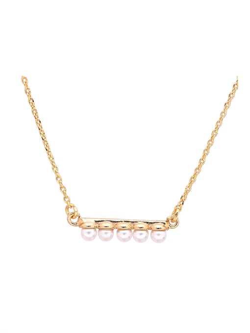 Lang Tony Women Creative Geometric Artificial Pearl Necklace 0