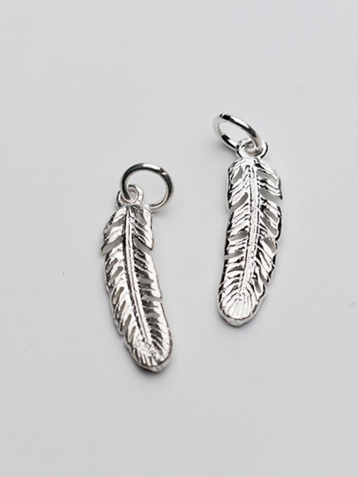 FAN 925 Sterling Silver With Silver Plated Trendy Leaf Charms 1