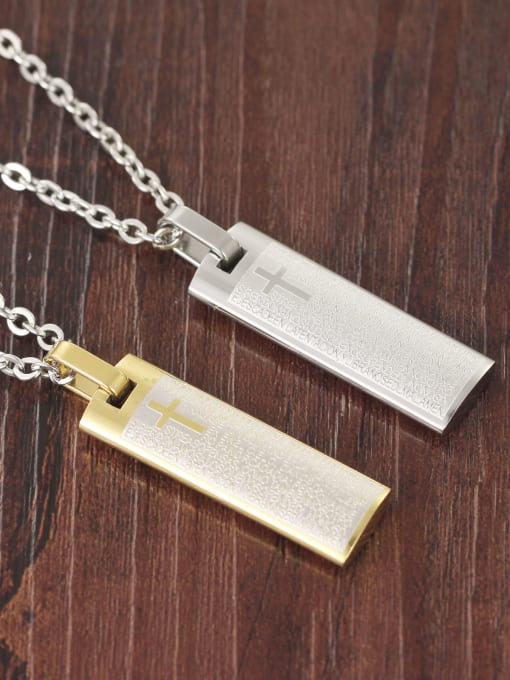 Open Sky Personalized Cross Scriptures Titanium Necklace 3