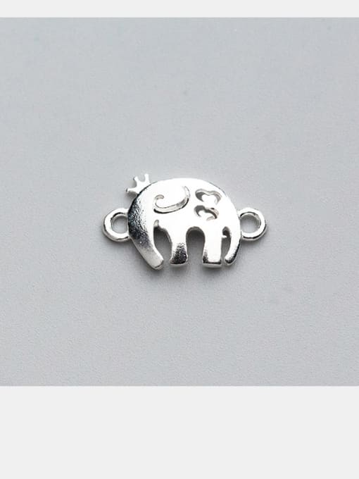 FAN 925 Sterling Silver With Silver Plated  Elephant Connectors 2