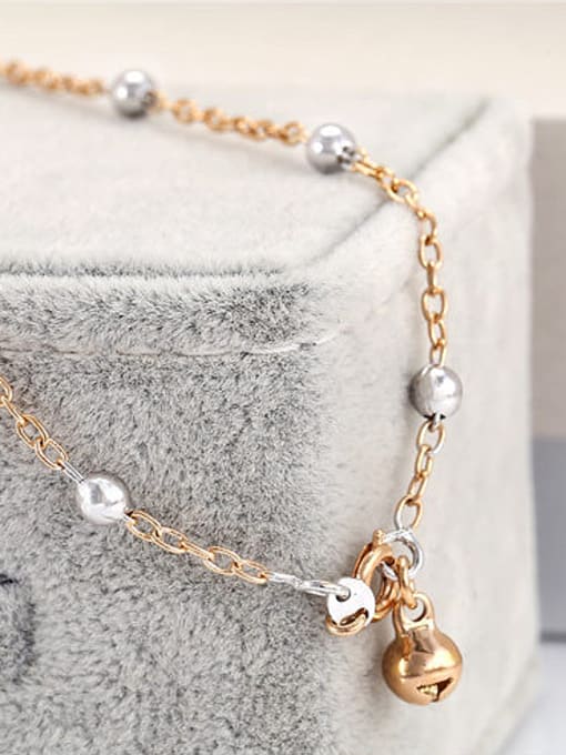 XP Copper Alloy Multi-gold Plated Simple style Love Bell Anklet 1