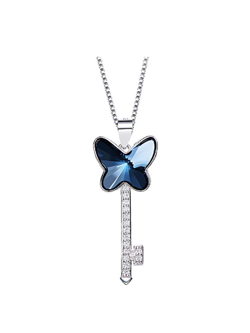 CEIDAI 2018 S925 Silver Butterfly Shaped Necklace 0