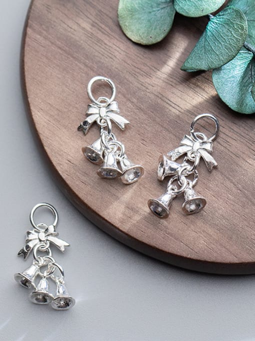 FAN 925 Sterling Silver With Silver Plated Classic Christmas bell Charms