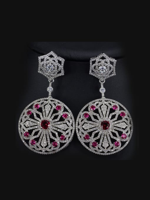 L.WIN Luxury Round Shaped Wedding drop earring 1