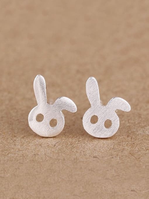Peng Yuan Lovely Bunny Silver stud Earring 0