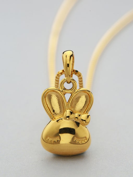 One Silver Gold Plated Rabbit Pendant 2