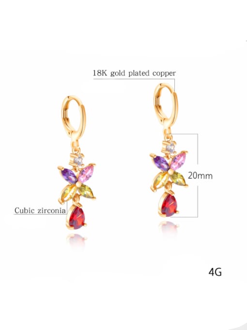 Open Sky Copper With 18k Gold Plated Fashion Water Drop Earrings 2