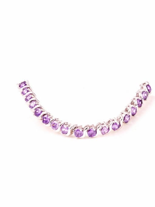 Purple S Shape AAA Class Zircon Bracelet