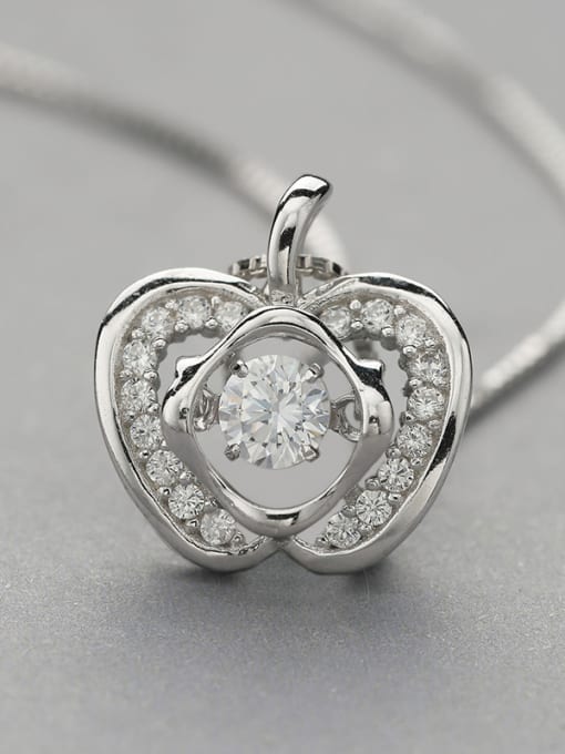 One Silver Apple Shaped Pendant 3