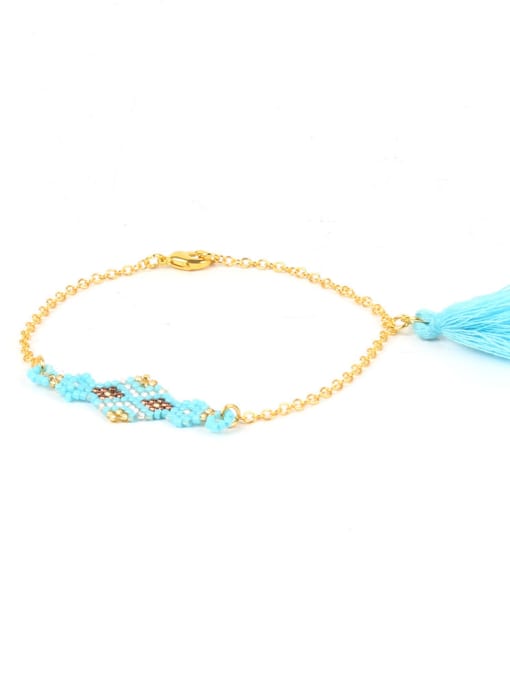 HB548-I Gold Plated Alloy Handmade Fashion Colorful Bracelet