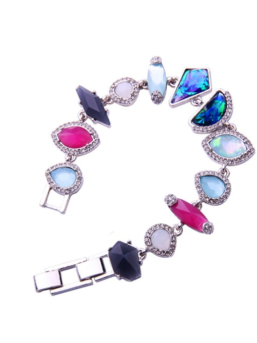 KM Colorful Irregular Artificial Stone Fashion Bracelet 2