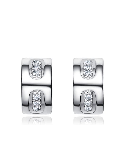 CEIDAI Tiny Cubic ZIrconias 925 Silver Stud Earrings